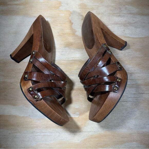 MIA Y2K Brown Heeled Sandals Women’s Size 7 - Picture 3 of 8